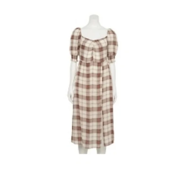 Hint of Mint Short Sleeve Smocked Midi Dress, S, NWT - Picture 1 of 5